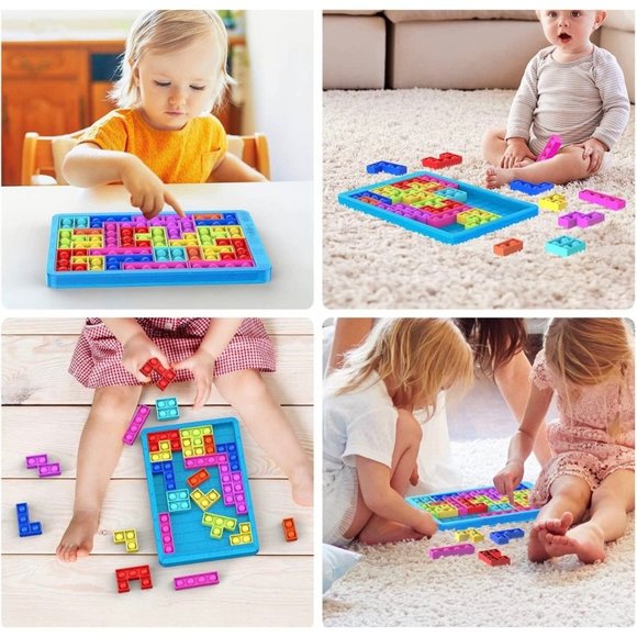 Jigsaw Puzzle Push Pop Bubble Fidget Sensory Silicone Toy - Picture 10 of 10